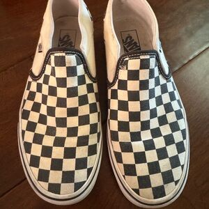 Black and White Checkered Vans size:9
